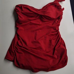 Red Jantzen One Piece Swim Dress